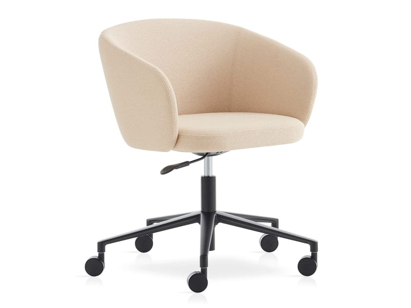 Тканевый поворотный стул с колесами EXPORMIM HUMA ARCH-00061737