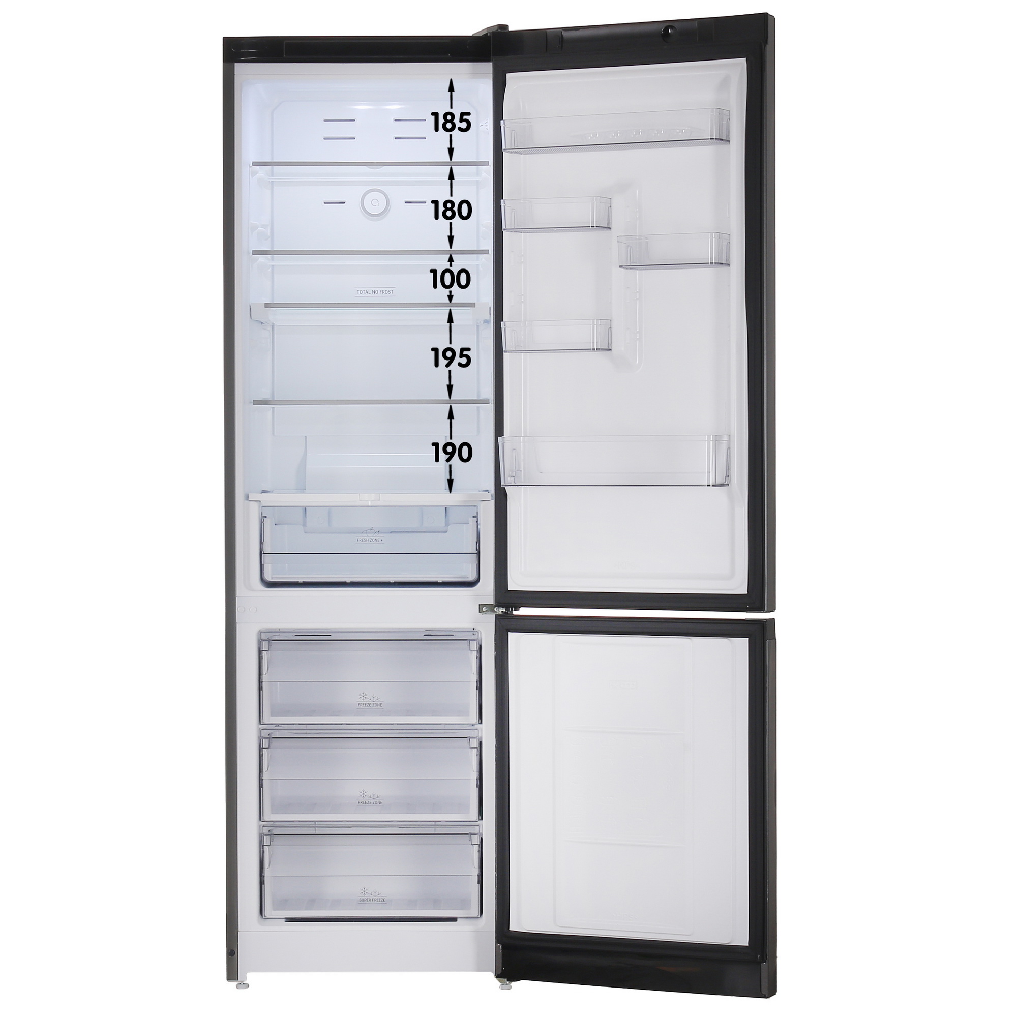 5462821 Холодильник с морозильником   HotPoint HT 7201I DX O3 черный STDN-0151931 - Вид №1