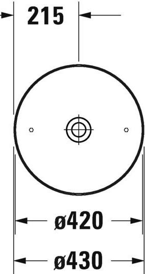 232843 Накладная раковина на столешницу  овальная Duravit Cape Cod - Вид №1