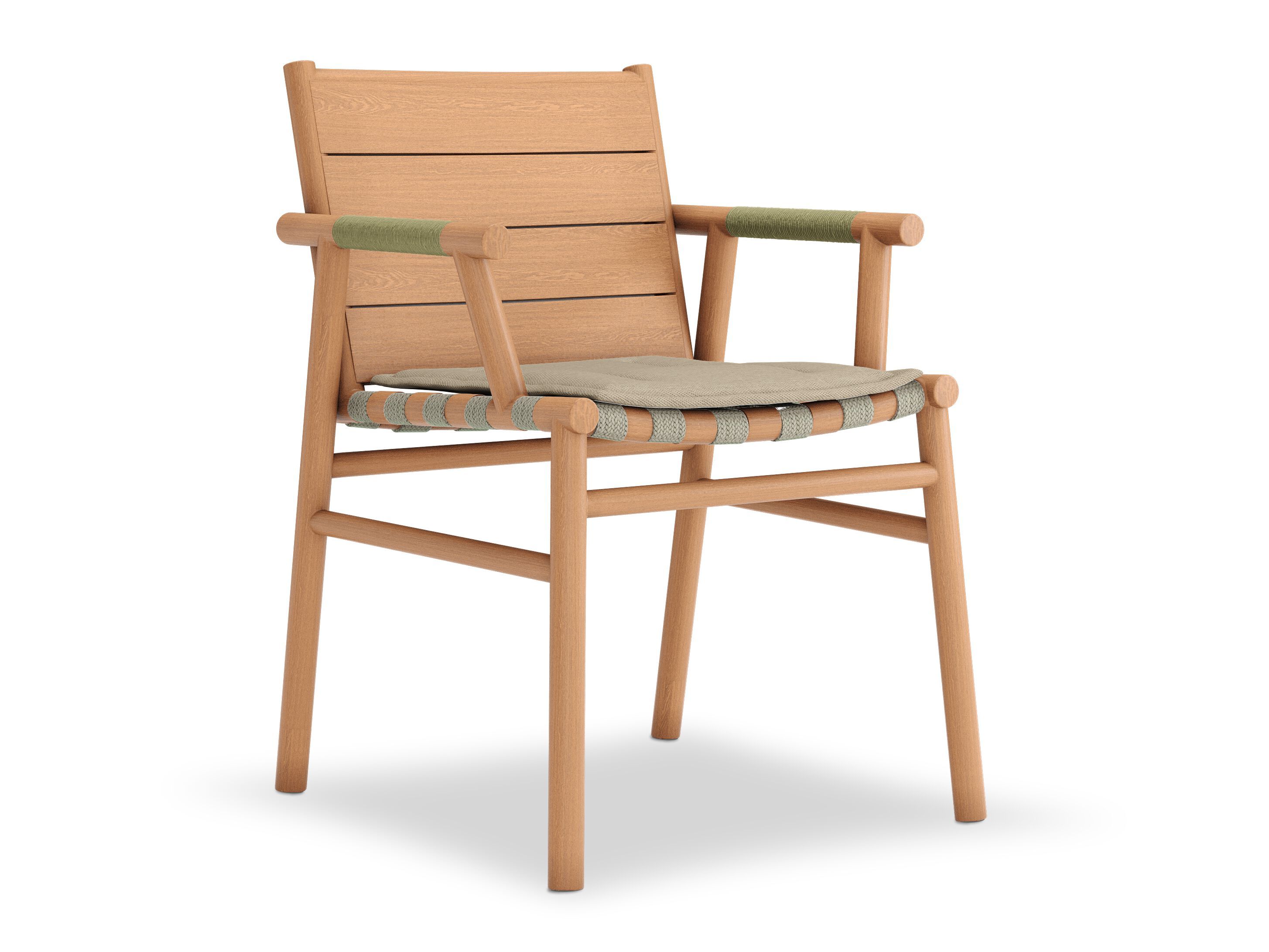 Стул для сада из тикового дерева с подлокотниками YAAZ Uz ARCH-00131019