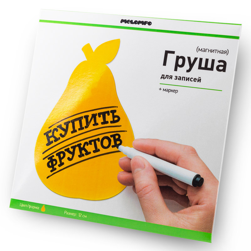 440870 Магнит для записей груша Melompo  - Вид №1