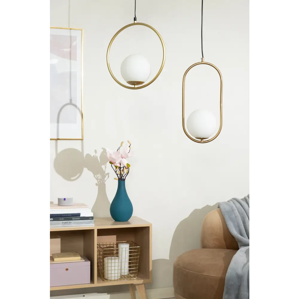 Светильник подвесной Francene TL1227H-01GD, 1 лампа, 8 м², цвет золотой/белый 82810863 STLM-2010266 Toplight  - Вид №5