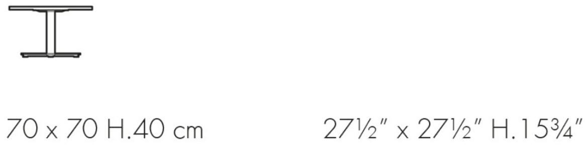 Bralco Низкий прямоугольный журнальный столик из меламина Winglet sun-id-1375752 - Вид №1