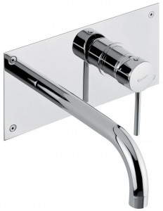 45053CR Emmevi Piper, встраиваемый в стену смеситель для раковины без донного клапана, цвет хром