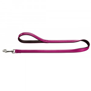 ПР0046638 Поводок для собак Capri 15/110 кожа малиновый HUNTER