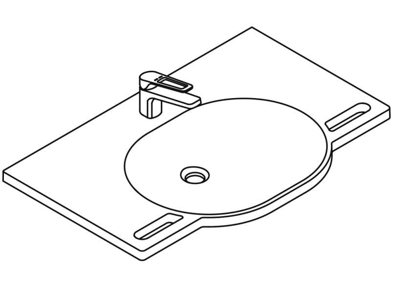 950.19.065 Комплект умывальника и смесителя HEWI Waschtische  - Вид №2