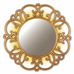 Бронзовое зеркало настенное TIFFANY IN SHAPE TIFFANY 00-3860108 Бронза