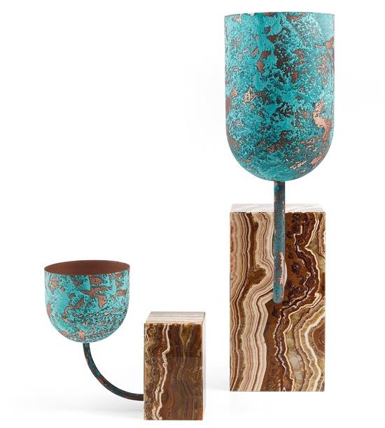 JCP UNIVERSE Медная ваза и мраморное основание sun-id-1422962 - Вид №2