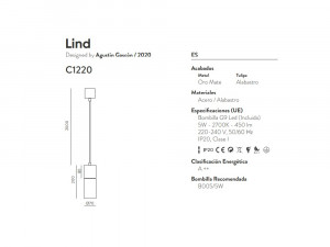 085304 Подвесной светильник латунь Aromas del Campo Lind