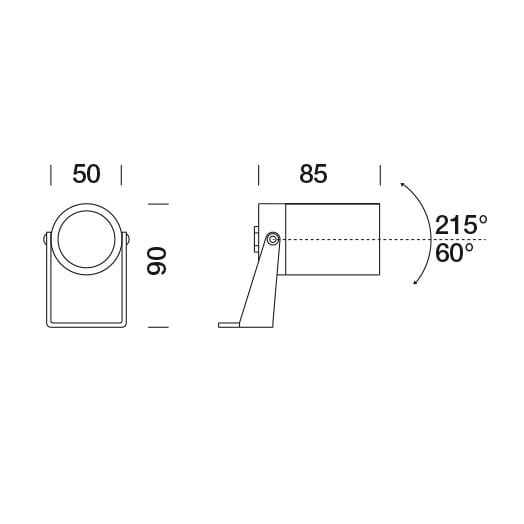 Алюминиевый наружный светодиодный прожектор 230V Platek Nano ARCH-00028987 - Вид №12