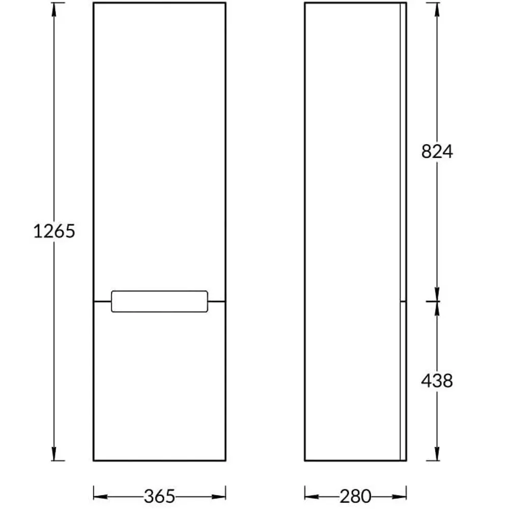 Пенал Buongiorno Plus 126.5x36.5 см правый цвет белый Santreyd STLM-2058293 - Вид №5