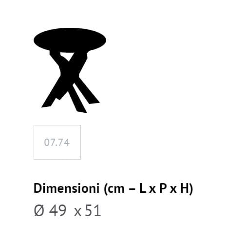 Журнальный столик из стали и хрусталя Bontempi Casa художественный ARCH-00011859 - Вид №6
