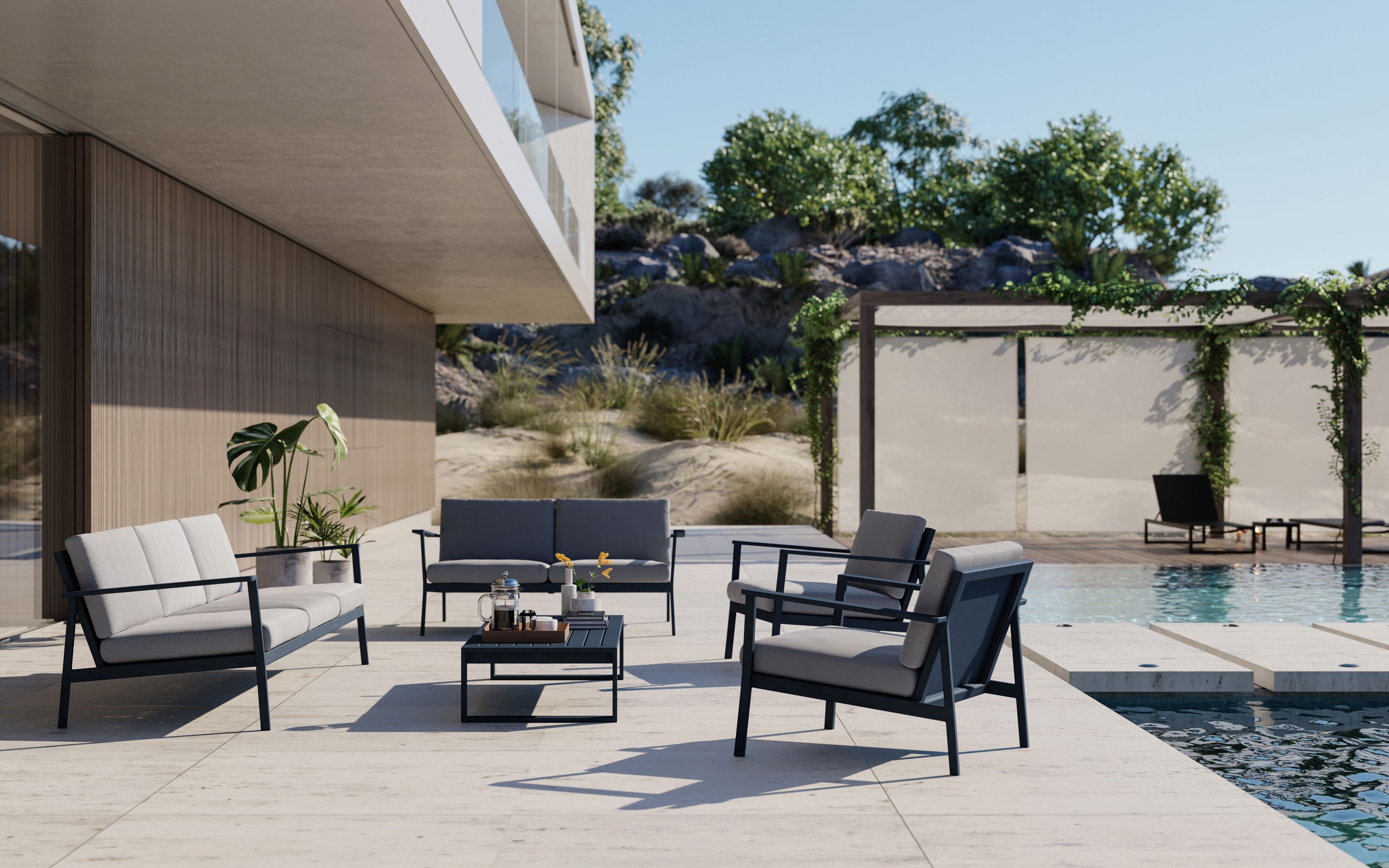 3-местный садовый диван Sunbrella® Case Eos ARCH-00148276 - Вид №7