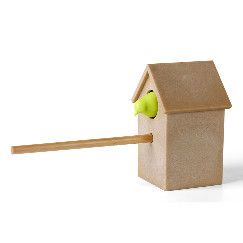 QL10234-BN-GN Точилка cuckoo дерево-зелёный Qualy 