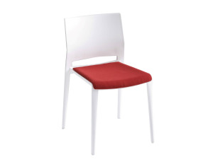 Штабелируемый стул из инженерного пластика с мягким сиденьем