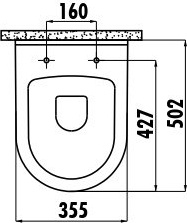 TP325-00CB00E-NA00 DEKOR ЗОЛОТО КРУГИ Унитаз подвесной с биде Creavit  - Вид №5