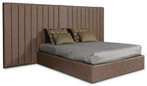 Stylish Club Двуспальная кровать из экокожи с мягким изголовьем Milan Scf.mn15