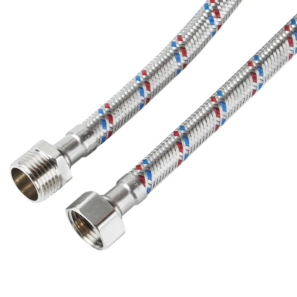Гибкая подводка для воды Кит-Пром 1/2"x1/2" гайка - штуцер 100 см 11005632 STLM-2176918  - Вид №1