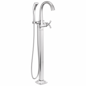 T47776-FL Накладка наполнителя ванны на полу с одной ручкой Delta Faucet Stryke Хром