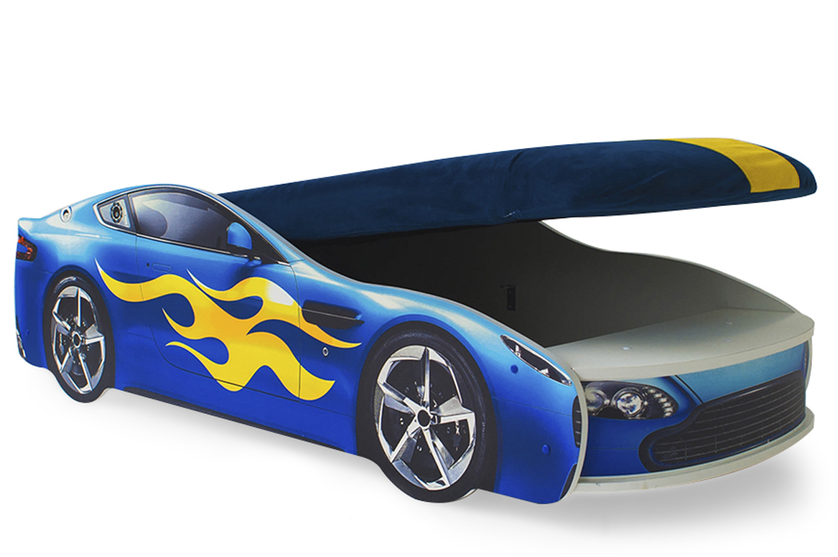 Детская кровать-машина "Бондмобиль" синяя БЕЛЬМАРКО  326762 Синий Santreyd  - Вид №1
