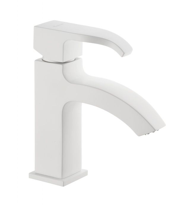 74003BIO Смеситель Niagara с донным клапаном для раковины, цвет белый матовый EMMEVI