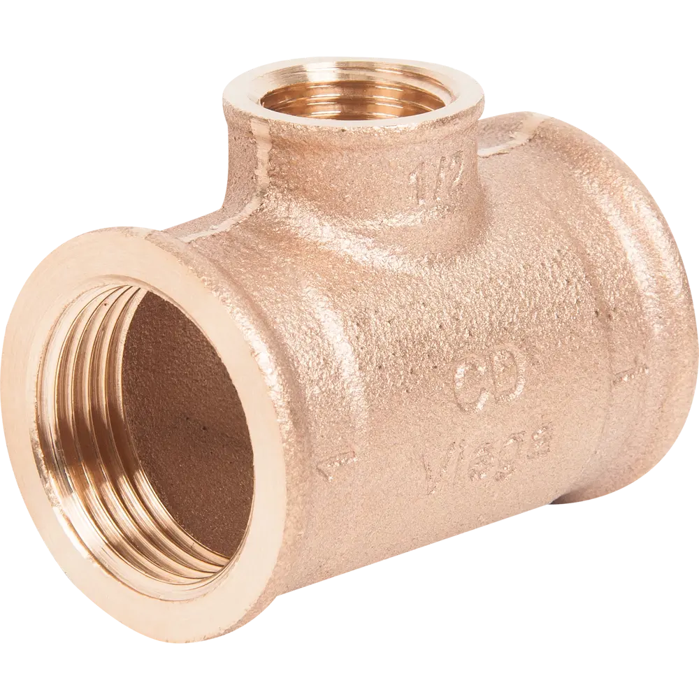 Тройник Viega внутренняя резьба 1x1/2x1" бронза 362515 82314231 STLM-2105422 