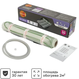 Нагревательный мат для теплого пола Equation 2 м2 300 Вт