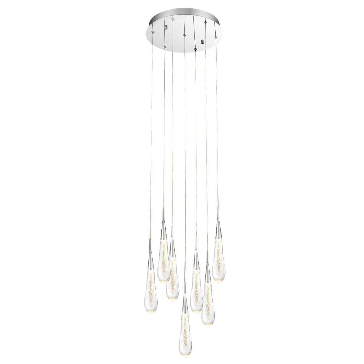 Светильник подвесной 120х28 см серебряный Delight Collection P98036-7 DELIGHT COLLECTION ДИЗАЙНЕРСКИЕ 00-3882312 Прозрачный;серебро  - Вид №1