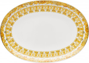 10649011 Rosenthal Versace Блюдо овальное Rosenthal Versace Медуза Рапсодия 33см, фарфор Фарфор