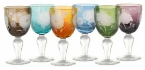 Pols Potten Набор пескоструйных бокалов для вина  140-230-132