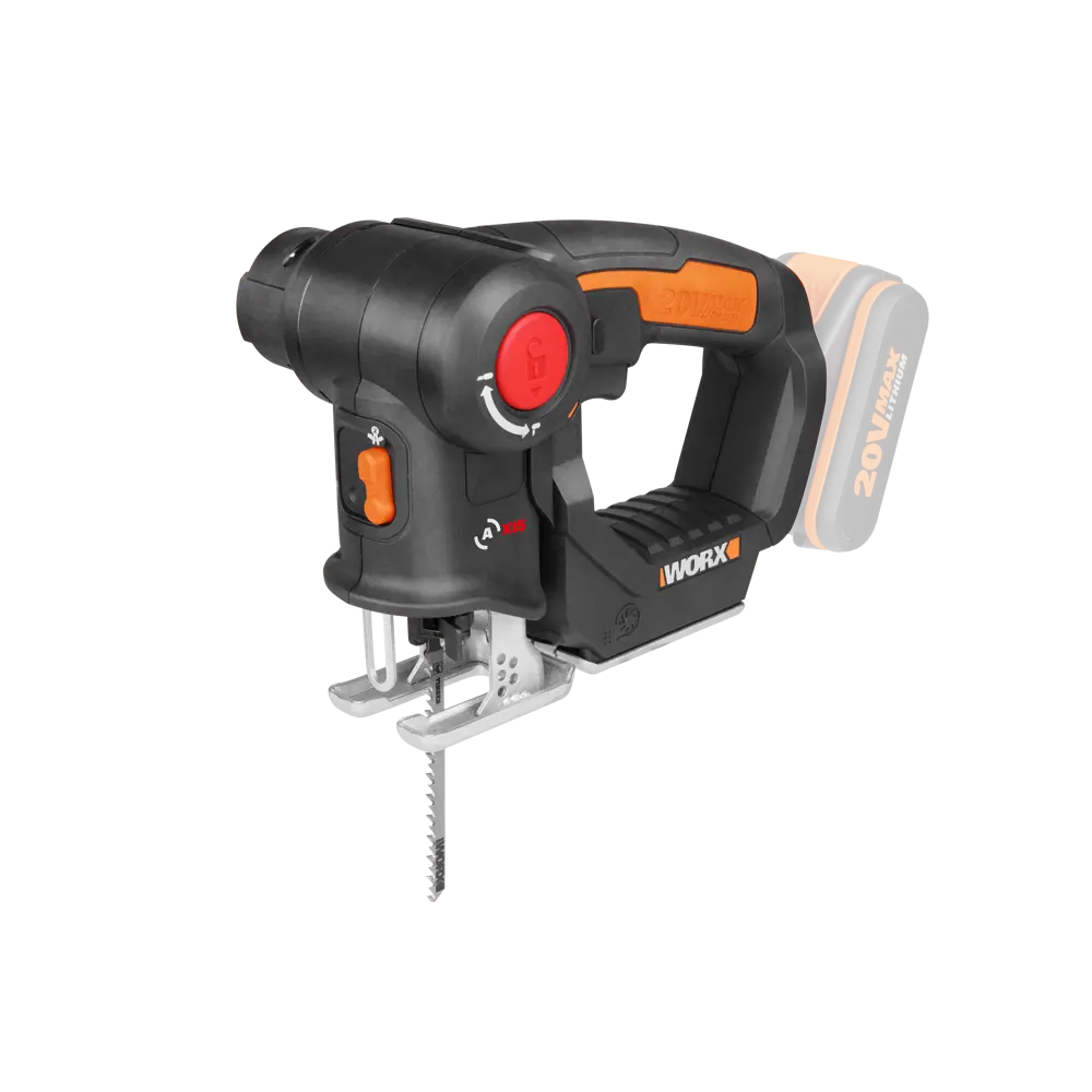 Лобзик-сабельная пила аккумуляторный Worx Axis WX550.9, 20 В Li-ion, без АКБ STLM-2162896