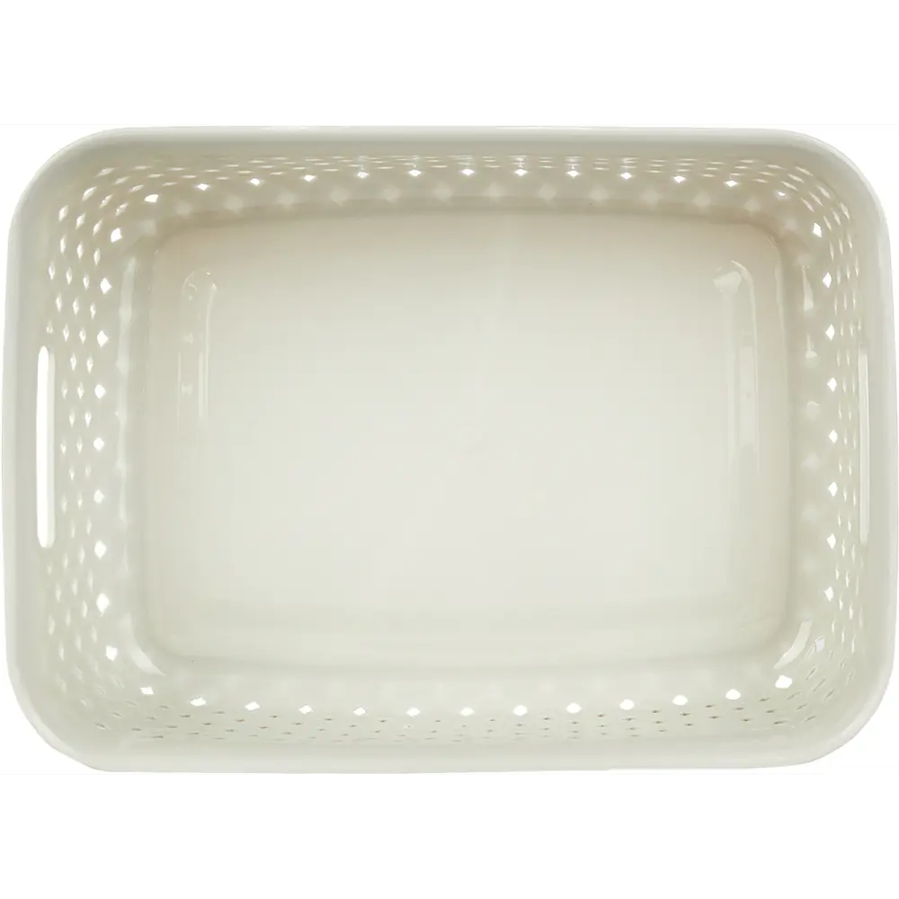 Корзинка для хранения Plast Team Rattan 26.8x19.5x9 см прямоугольная цвет молочный STLM-2074991 - Вид №3