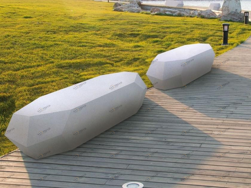 Metalco Скамья в хпк без спинки Stile molecular concrete sun-id-1435817