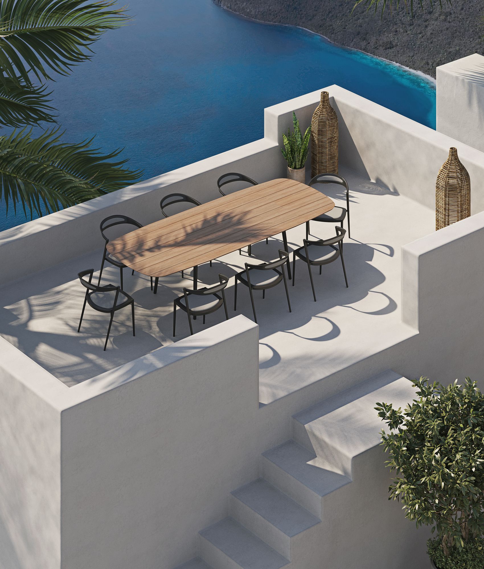 Алюминиевый садовый стул со встроенной подушкой Royal Botania Styletto ARCH-00135237 - Вид №1