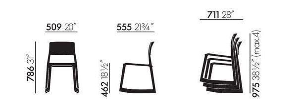 Штабелируемый стул из полипропилена In Stock Vitra ARCH-00046317 - Вид №6