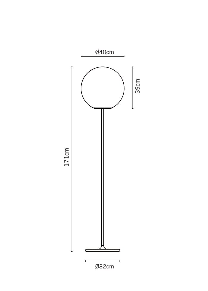 Стеклянный торшер Fabbian Lumi Sphere ARCH-00107727 - Вид №2