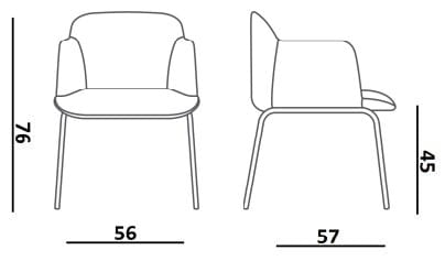 Мягкий стул из ткани Quinti Sedute ARCH-00102167 - Вид №4