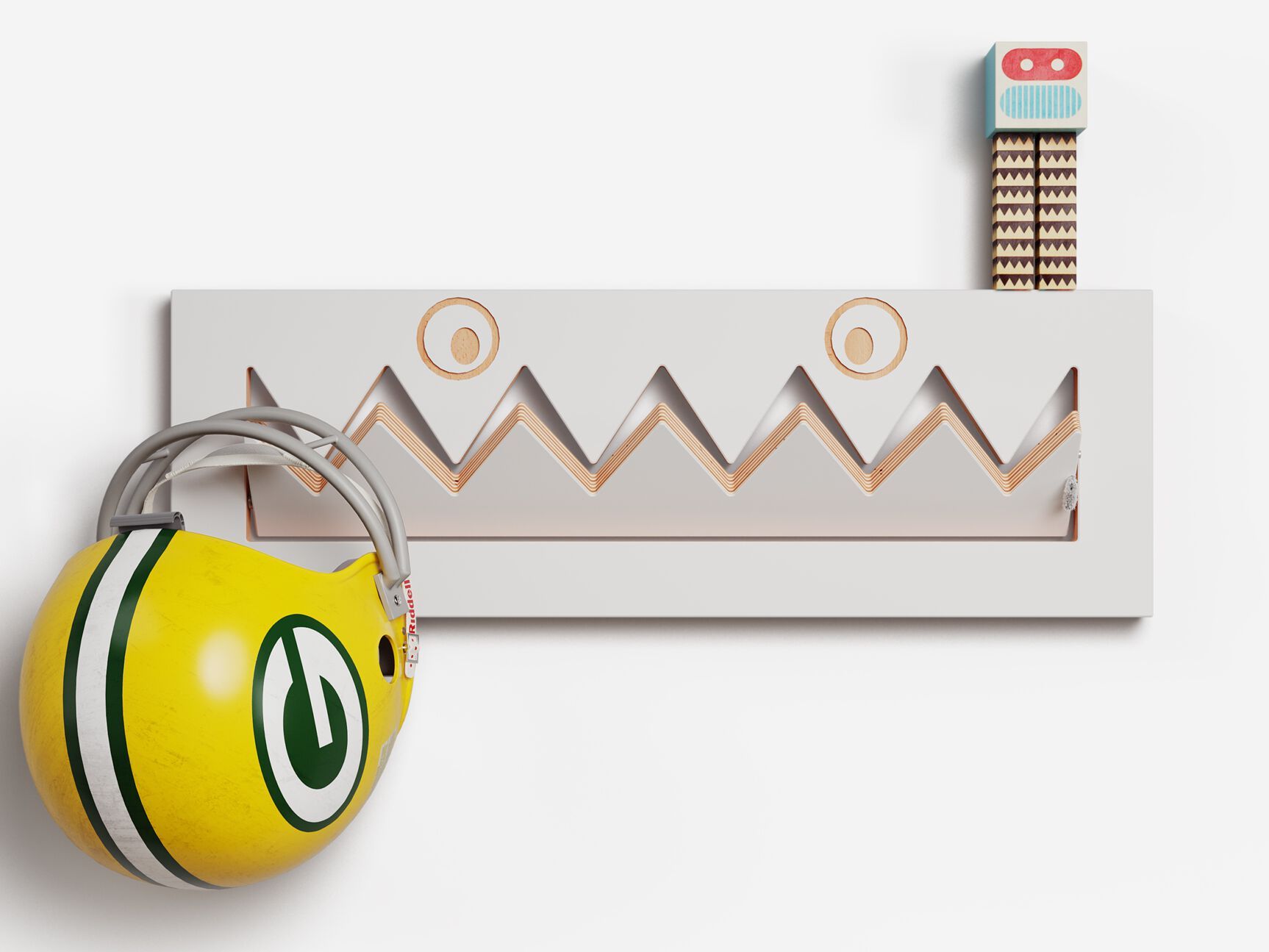 Вешалка для одежды из фанеры AMBIVALENZ Fläpps Monsterhäng 60x20-1 ARCH-00128712