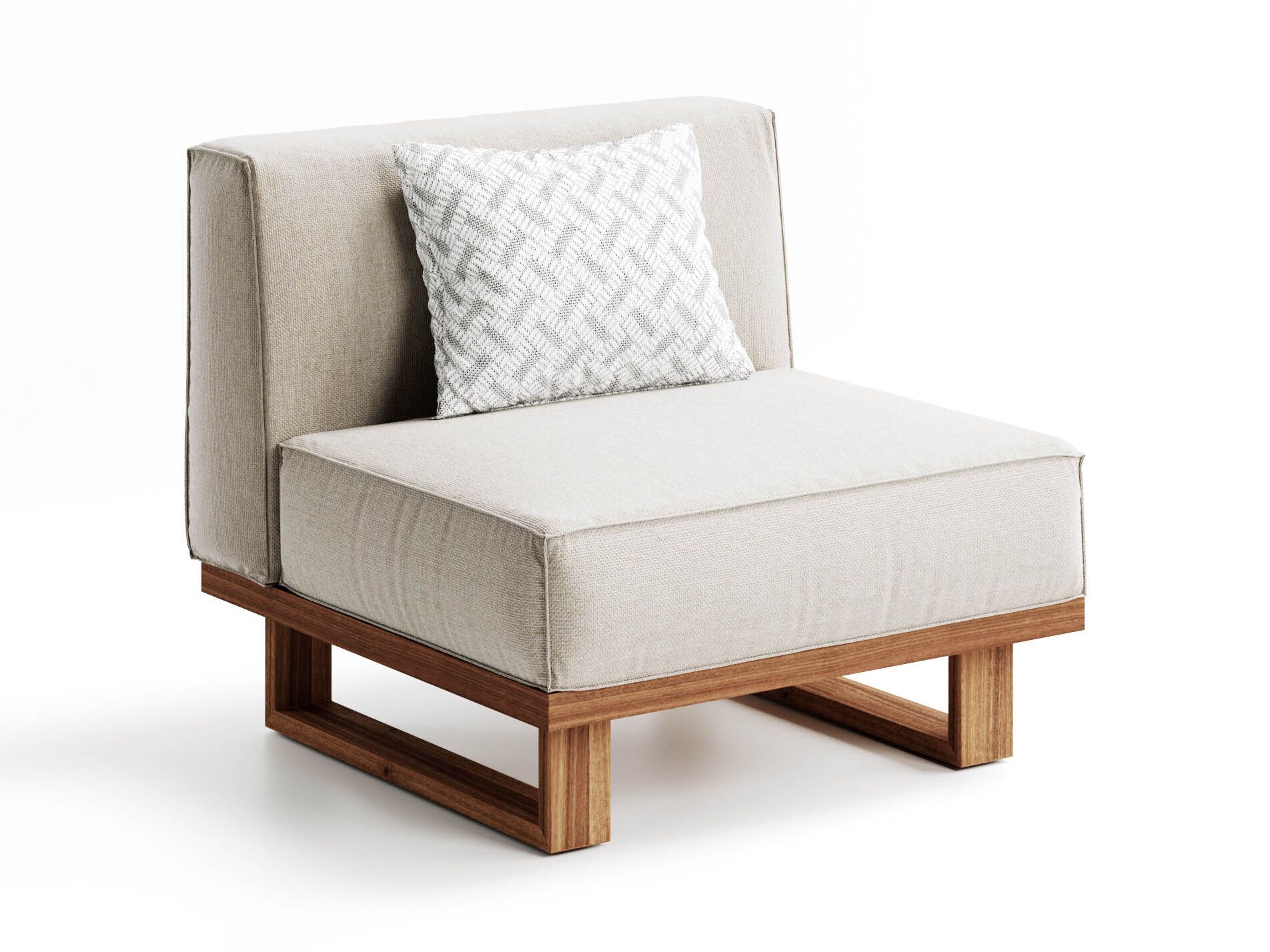 Садовое кресло из тикового дерева и ткани Atmosphera 9.Zero ARCH-00127199