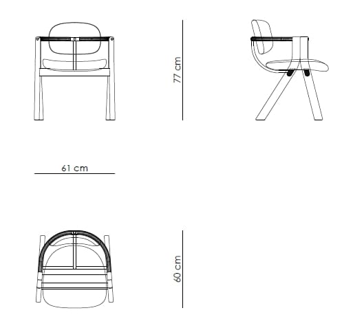 Тканевый стул с подлокотниками Enne AFYA ARCH-00118427 - Вид №9