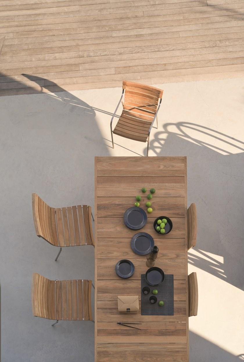 Unopiù Раздвижной прямоугольный стол из тика Equinox Taeqal - Вид №6