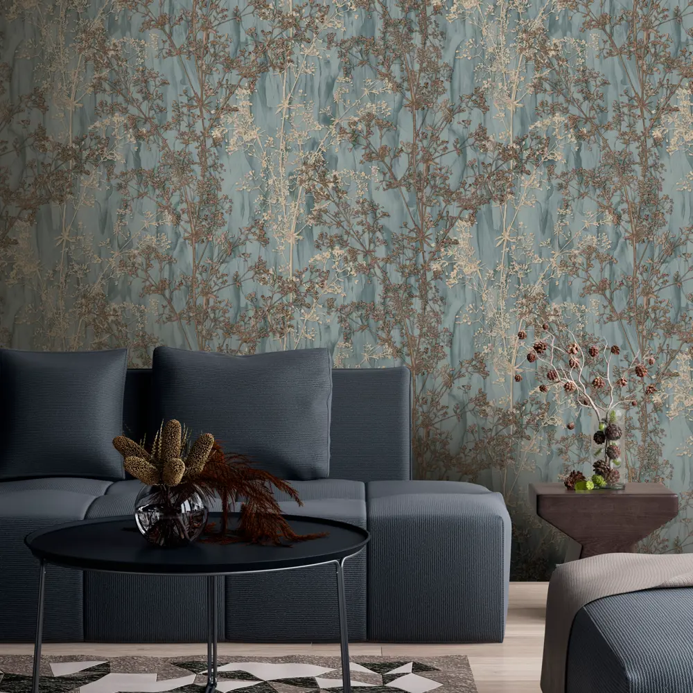 Обои флизелиновые Euro Decor Fjord зеленые 1.06 м ED7113-04 88479183 STLM-2123643 - Вид №2