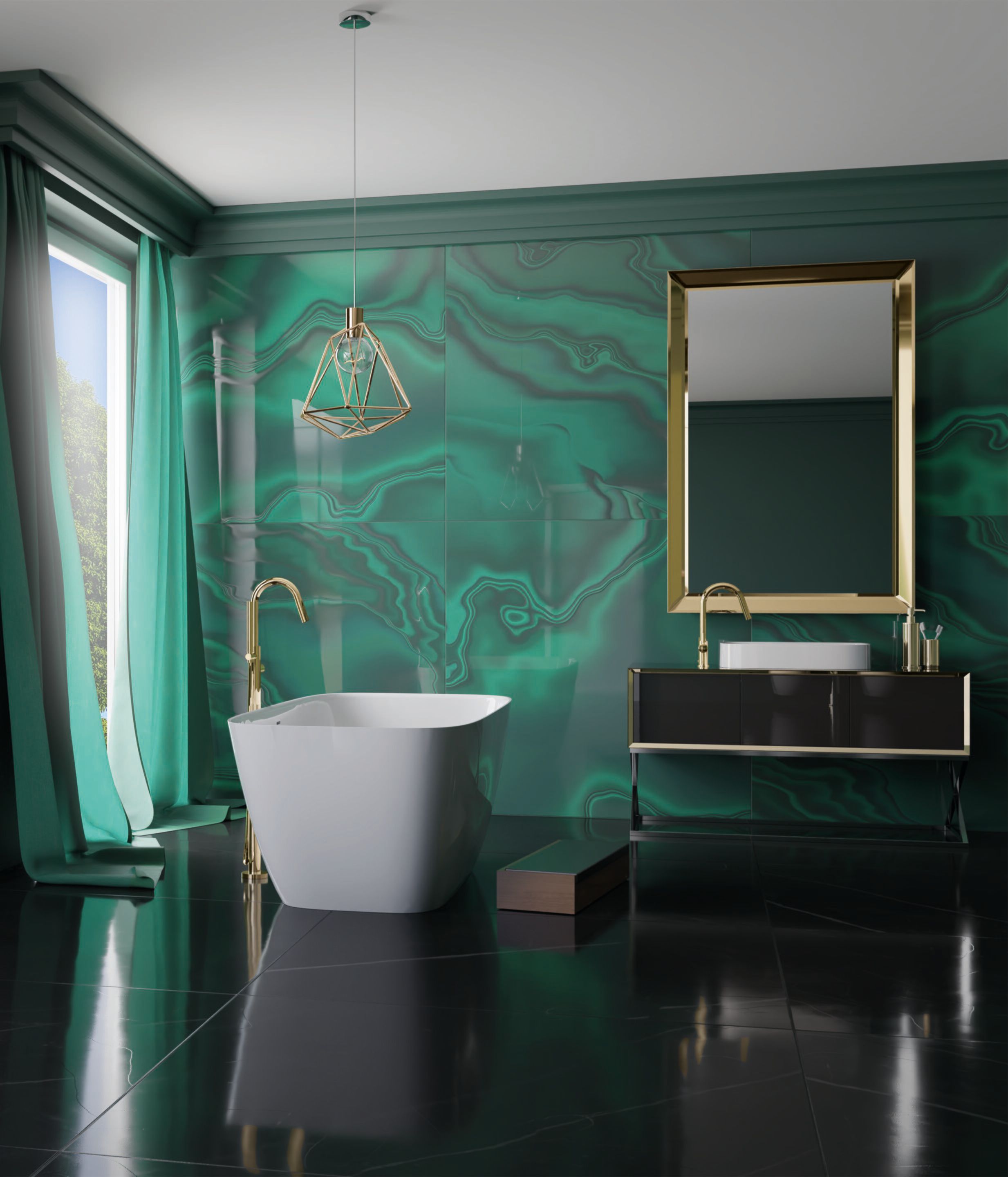 Овальная ванна в центре комнаты в Solique HOESCH LaSenia ARCH-00119168 - Вид №1