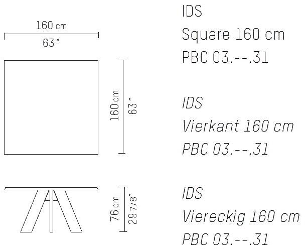 Piet Boon Квадратный деревянный обеденный стол  Pbc 03.31  - Вид №1