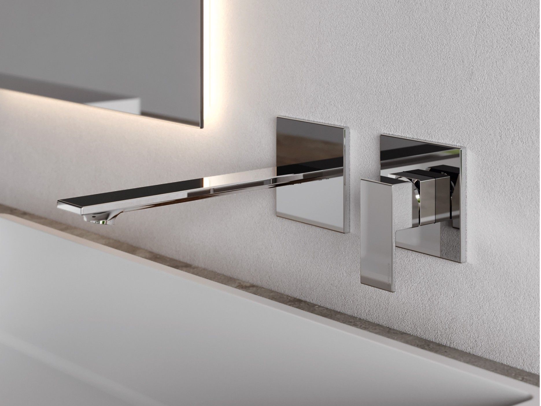 Латунь однорычажный настенный смеситель для раковины Rubinetterie Treemme Q30 ARCH-00064367