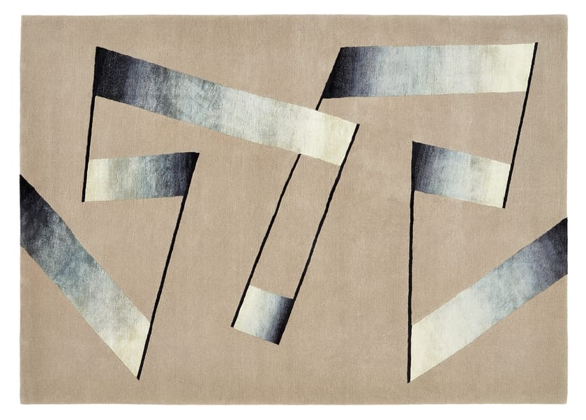 Прямоугольный ковер ручной работы из шерсти Deirdre Dyson Walking on Art ARCH-00074560
