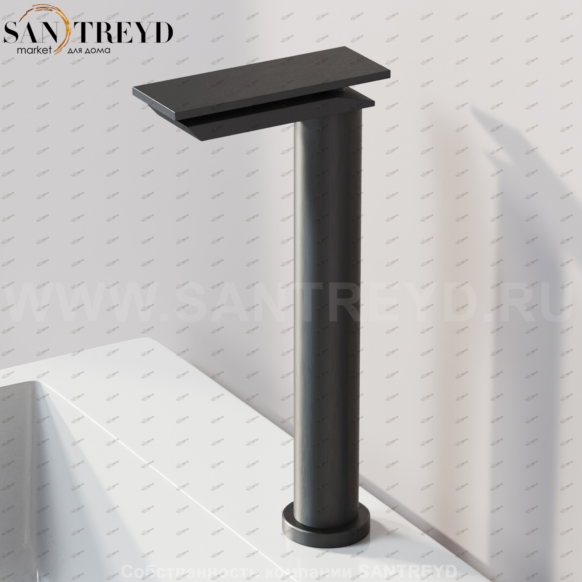 Смеситель ASEN0957N SEN для раковины черный Agape