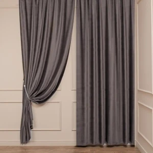 Ткань 1 п/м бархат Boschetto 300 см 340 г/м² цвет брауни