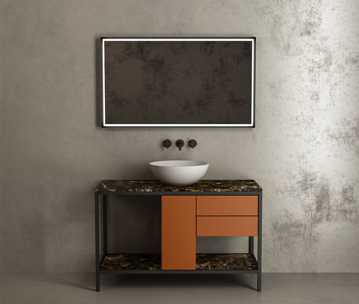 Металлическая секционная напольная раковина MOMA Design ARIA ARCH-00090078 - Вид №3