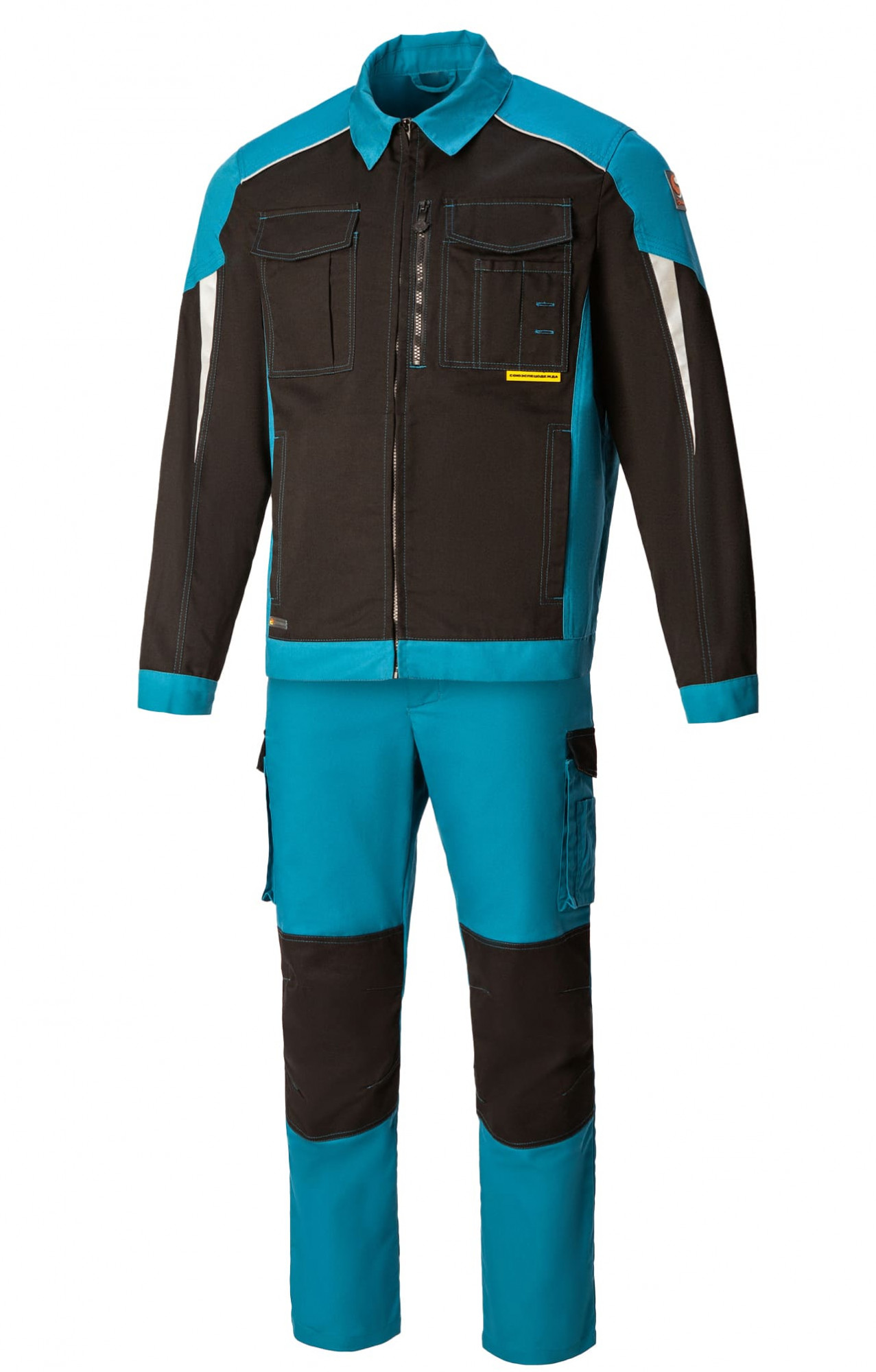 5045248 Костюм NEW черный-аквамарин STATUS  Летняя спецодежда  размер 56-58/182-188 